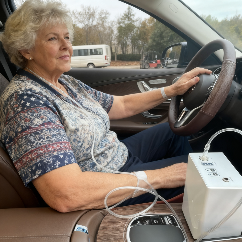 1L 2L 3L Adjustable Flow Portable Oxygen Concentrator with Battery POC-01A