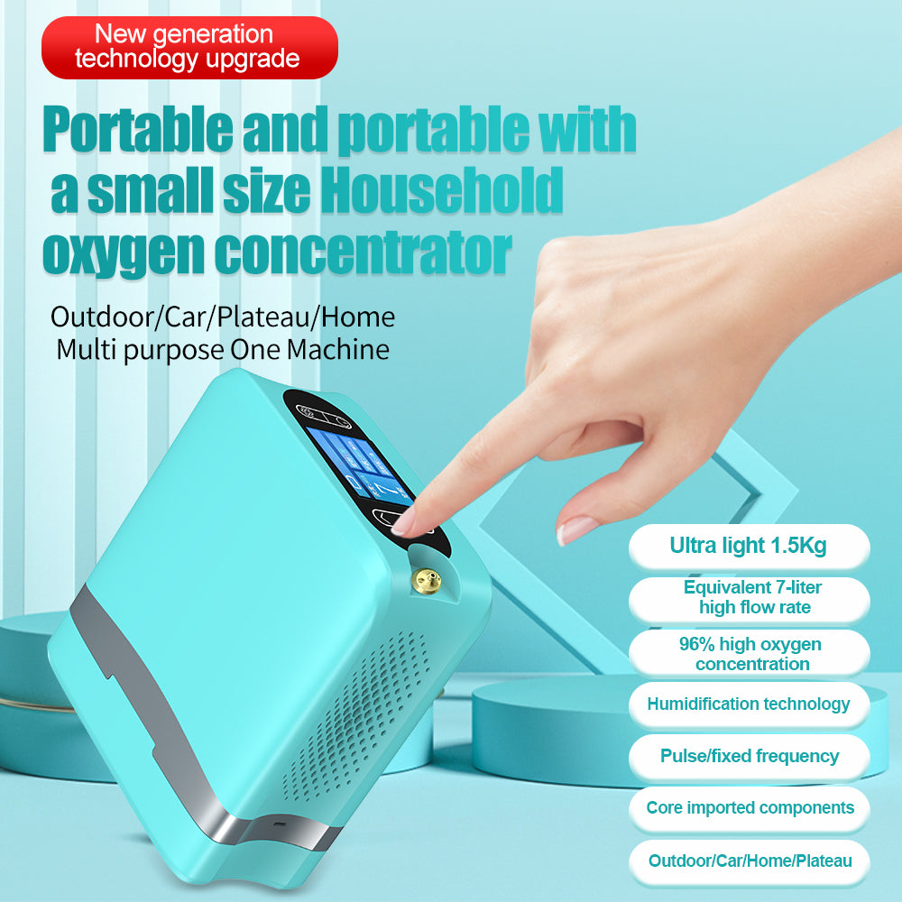 1-7 Gear Portable Oxygen Concentrator with Built-in Battery for Home Car