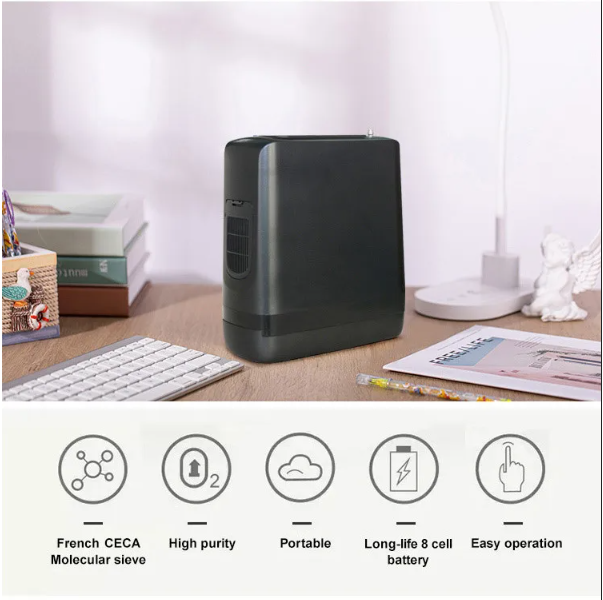 Portable Pulse Oxygen Concentrator Build-in Battery 1-5L setings