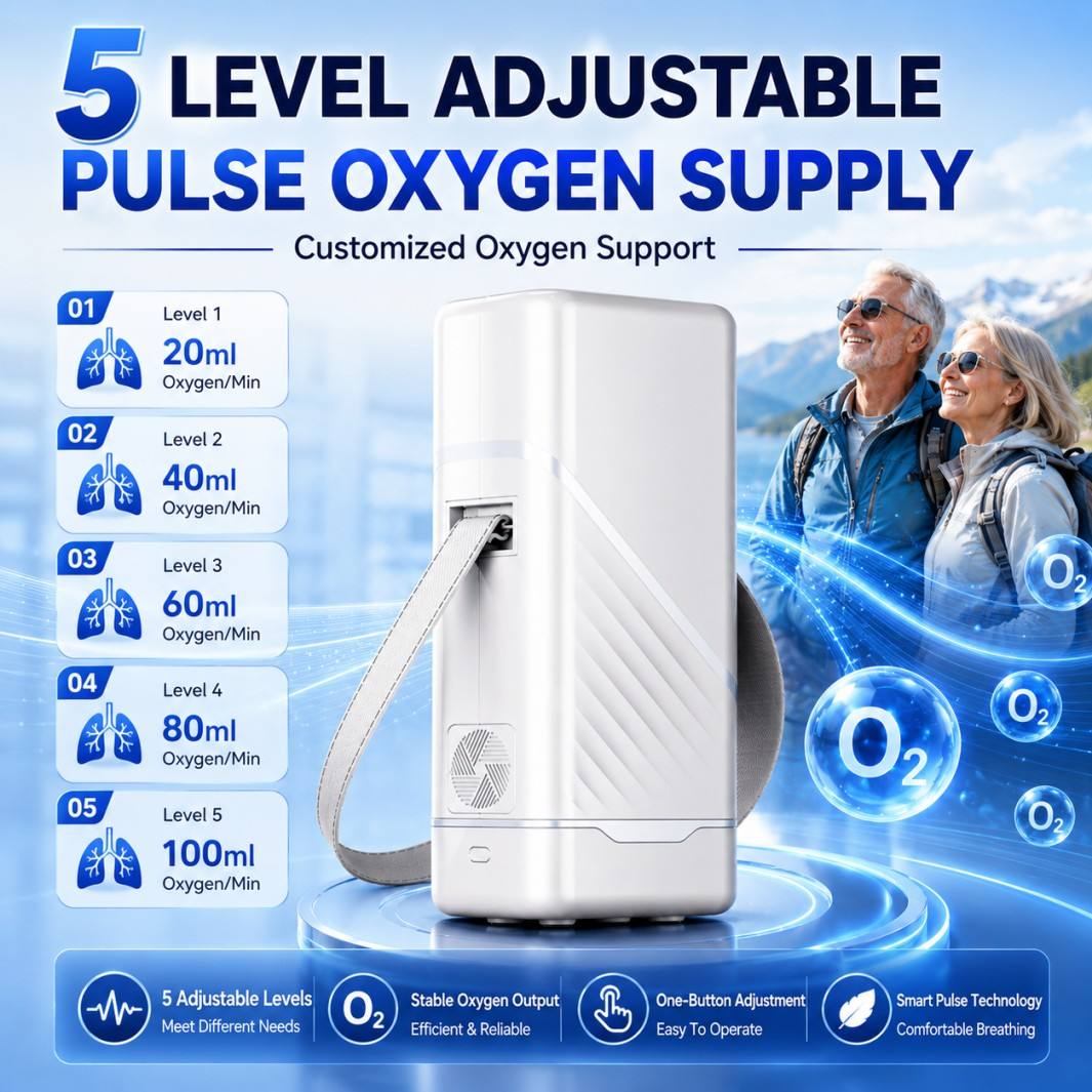 Portable Oxygen Concentrator Constant Flow Battery Backup 1009S
