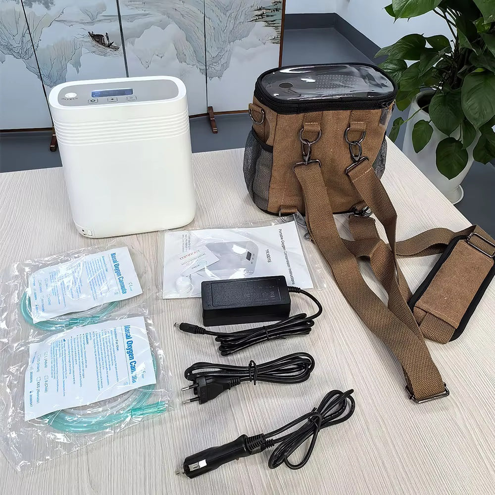 Portable Oxygen Concentrator 1-5L/min 95% Purity Pulse Flow With Built-In Battery
