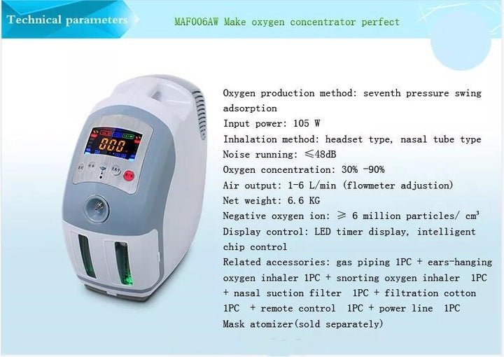 6L Oxygen Concentrator MAF-006AW - COXTOD